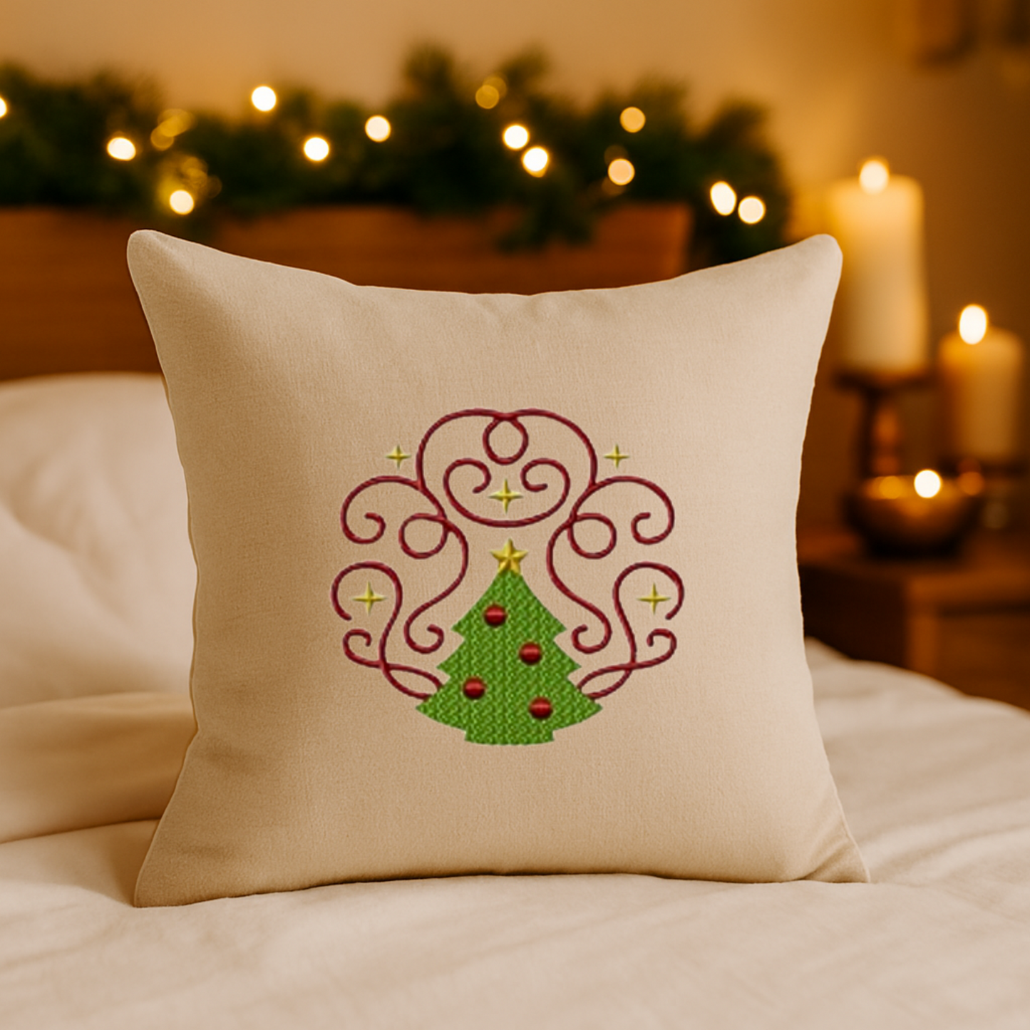 Pack de 16 broderie numérique: Tourbillons de Noël