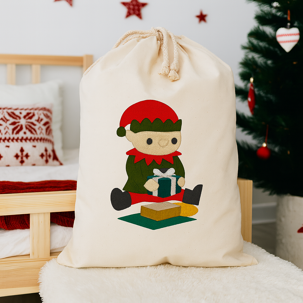 6 motifs de broderie machine : Lutins de Noël