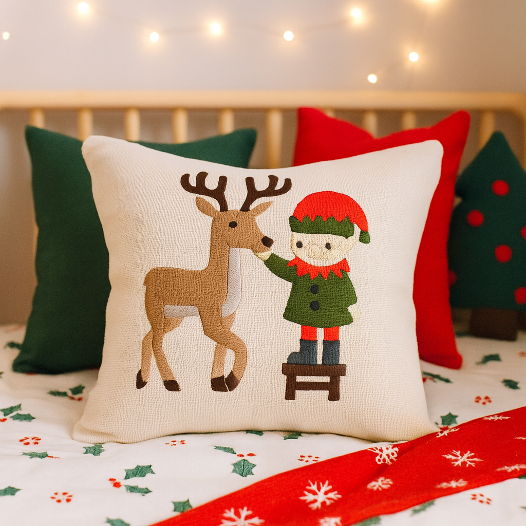 6 motifs de broderie machine : Lutins de Noël