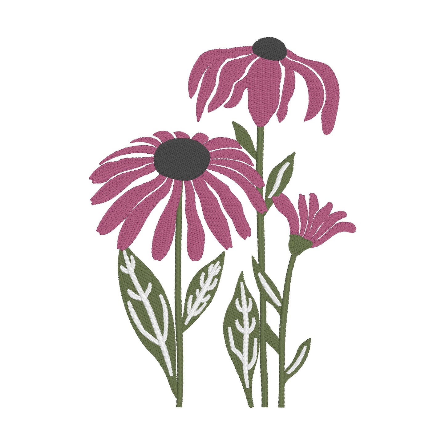 11 motifs de broderie machine : Fleurs décoratives