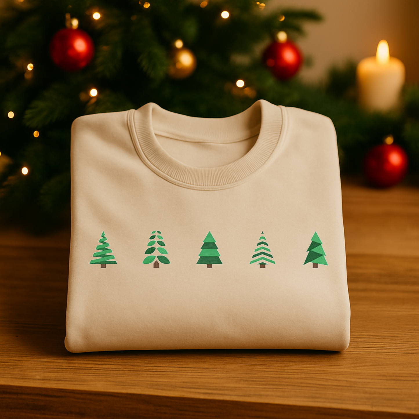 Pack de 20 motifs de broderie: Sapins de Noël