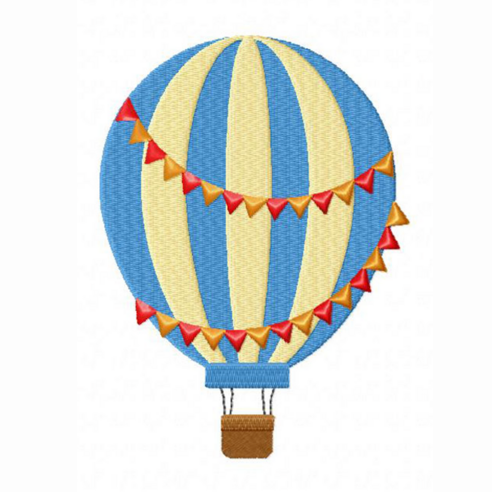 Motif de broderie machine : Montgolfière 1