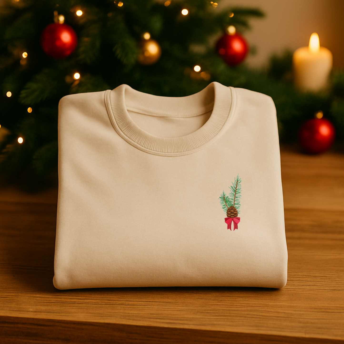 Pack 6 motifs de broderie numérique: Pommes de pin