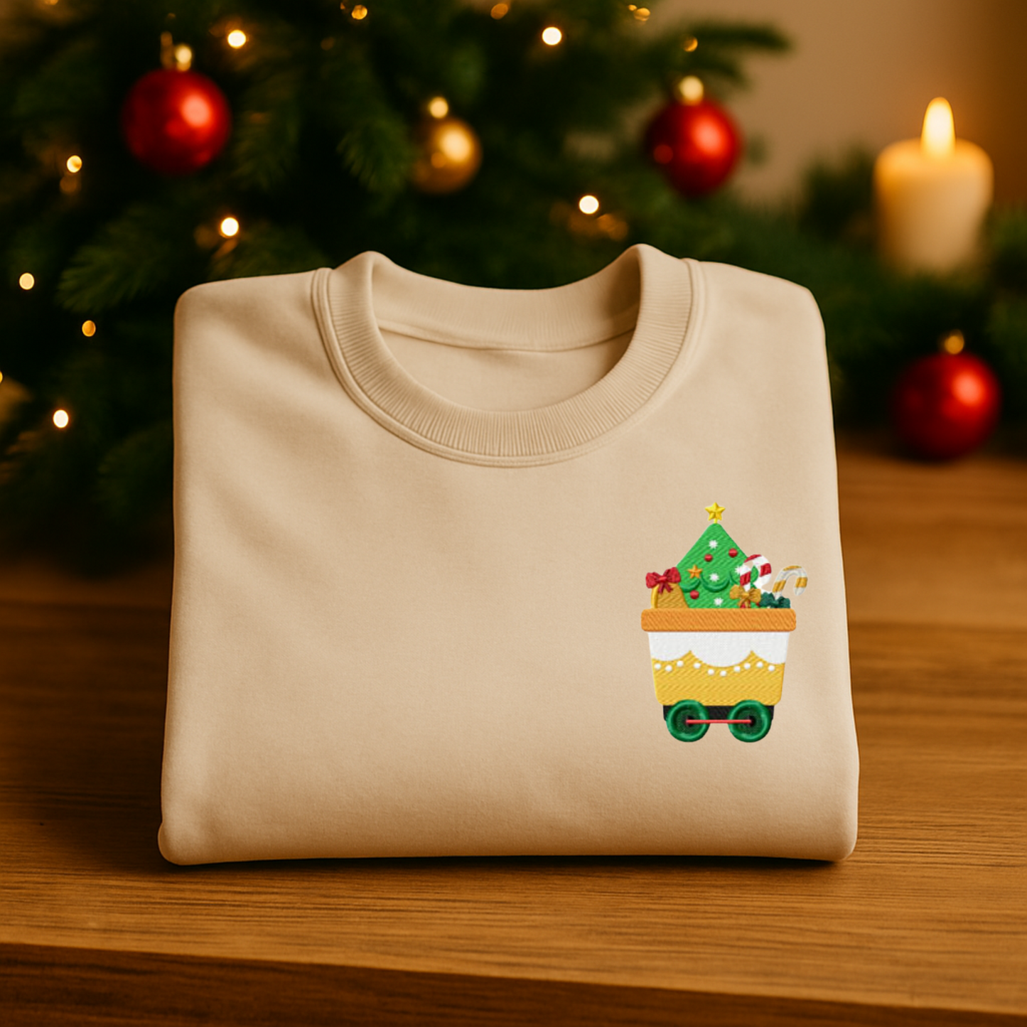 Pack de 6 motifs de broderie numérique: Personnages de train de Noël