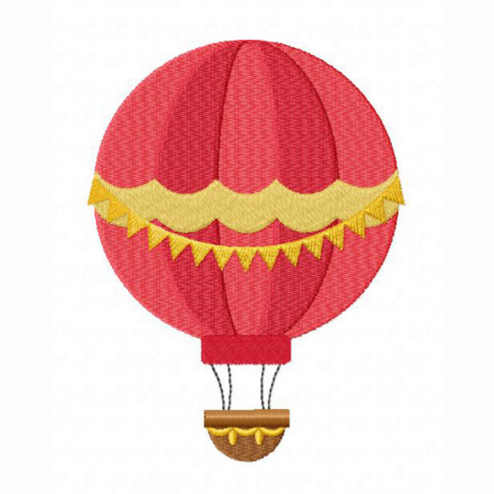 Motif de broderie machine : Montgolfière 2