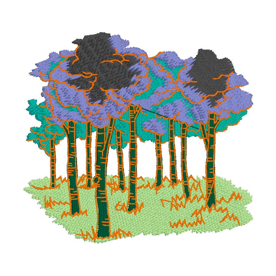223 motifs de broderie machine : Arbres variés
