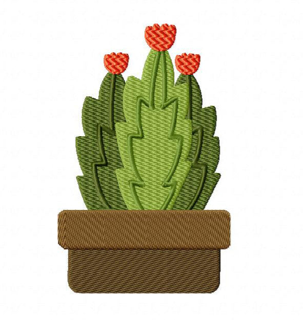 16 motif de broderie machine : Cactus et Plantes Grasses Succulentes