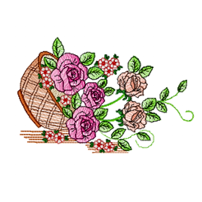 Motif de broderie machine : Fleur de jardin 179