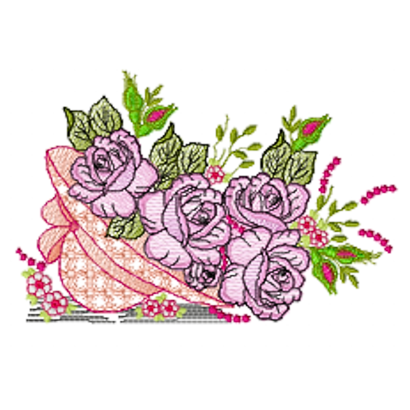 Motif de broderie machine : Fleur de jardin 181