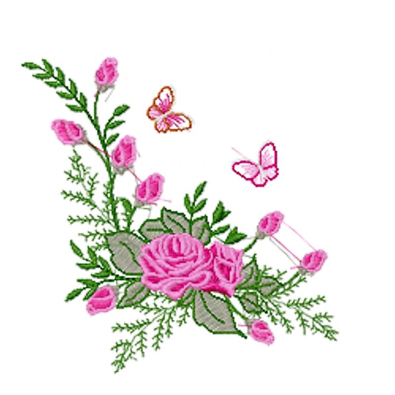 Motif de broderie machine : Fleur de jardin 189