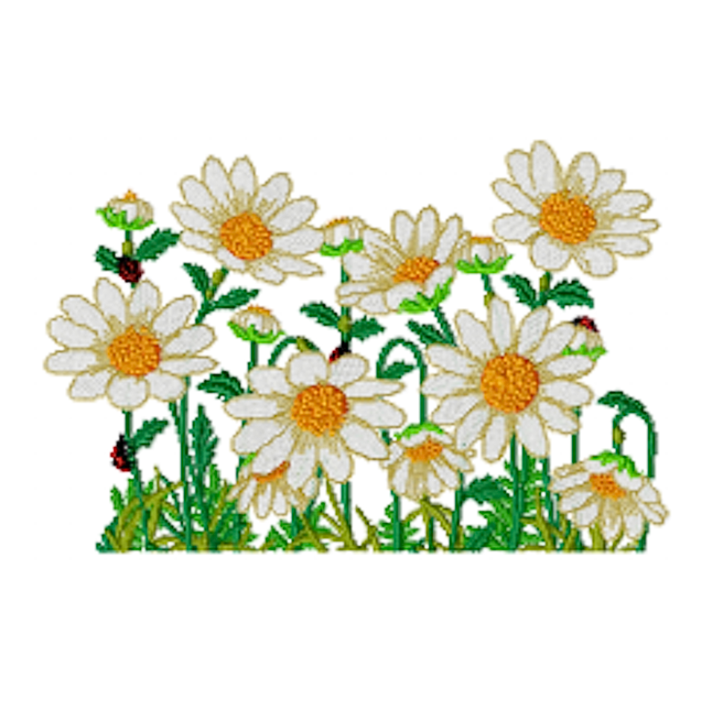 Motif de broderie machine : Fleur de jardin 305