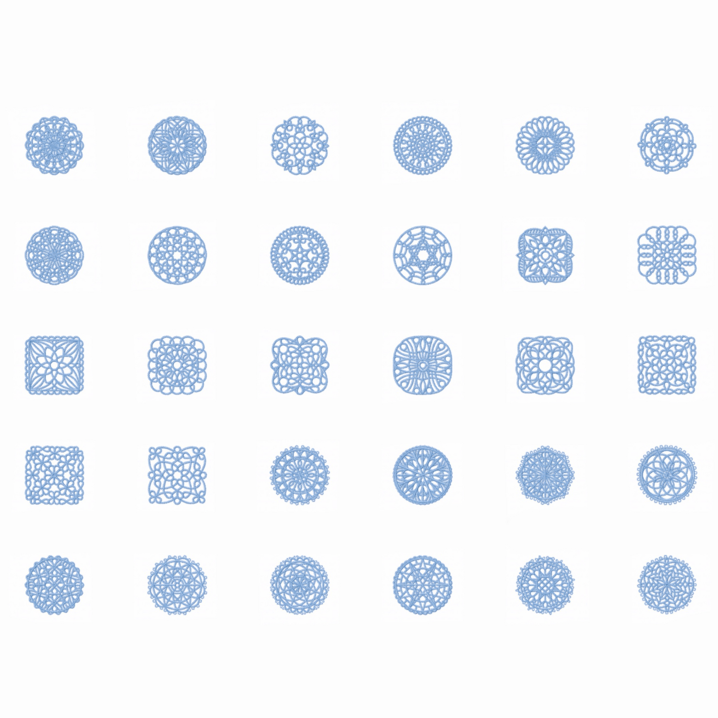 Pack de 50 motifs en dentelle In The Hoop