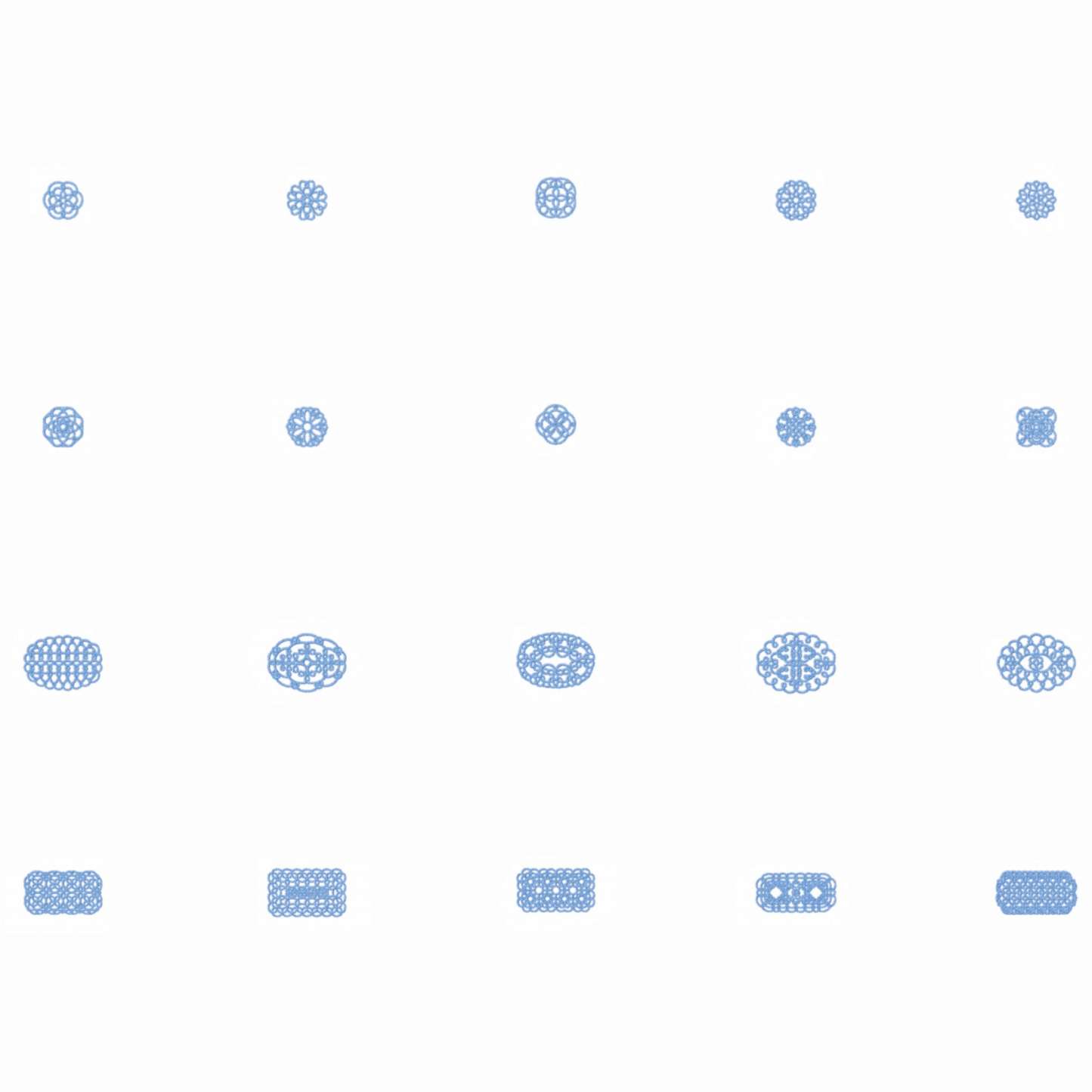 Pack de 50 motifs en dentelle In The Hoop