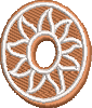 37 Motifs de broderie machine : Alphabet et nombre Biscuit au gingembre