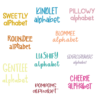 10 Alphabets 3D Puff format BX
