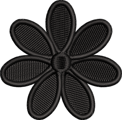 19 motifs de broderie machine : Fleurs une couleur