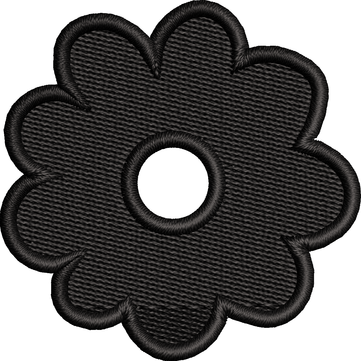 19 motifs de broderie machine : Fleurs une couleur