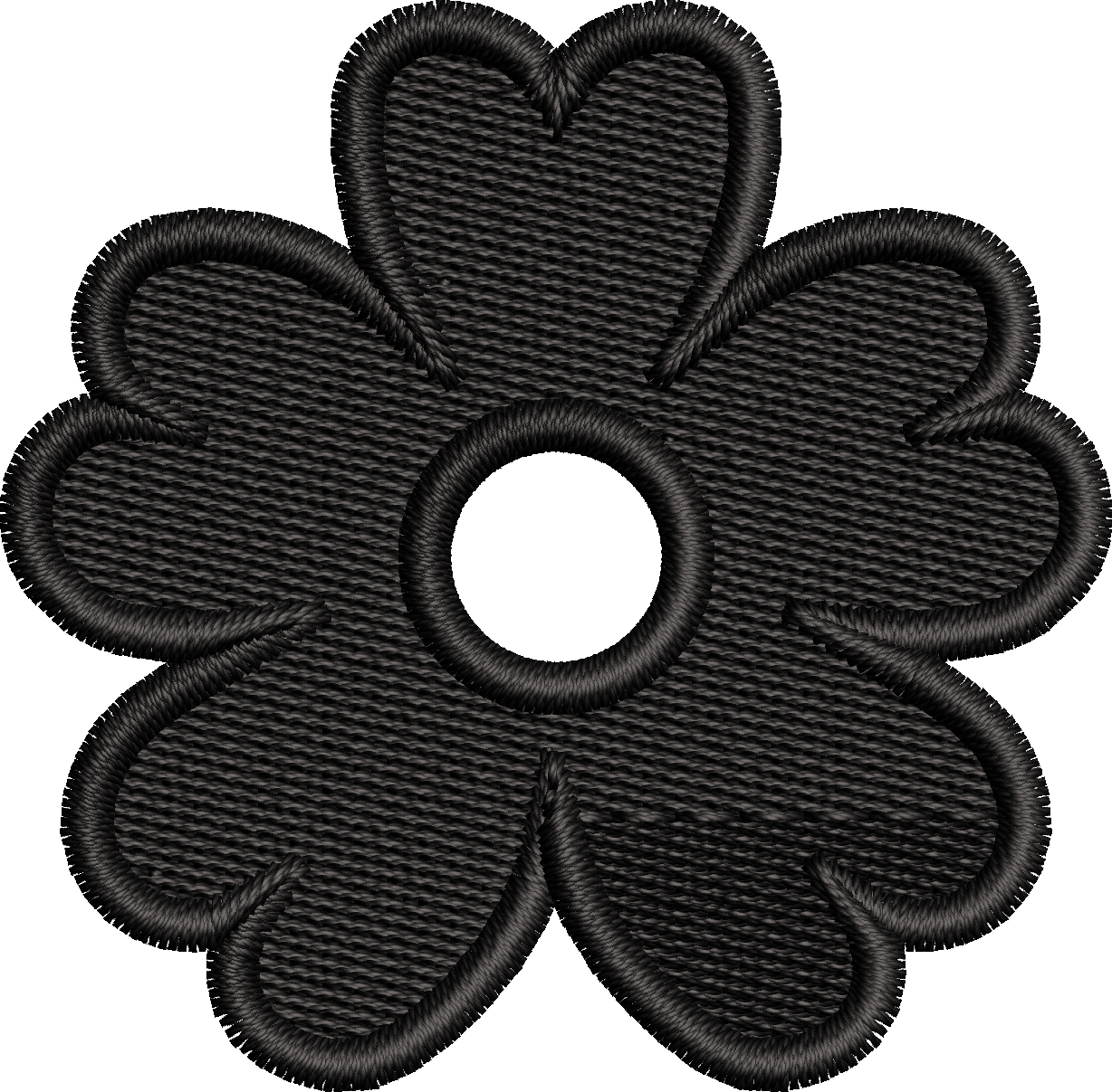 19 motifs de broderie machine : Fleurs une couleur