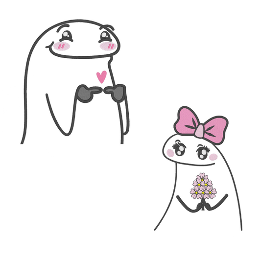 2 MotifS de broderie machine : Couple Flork