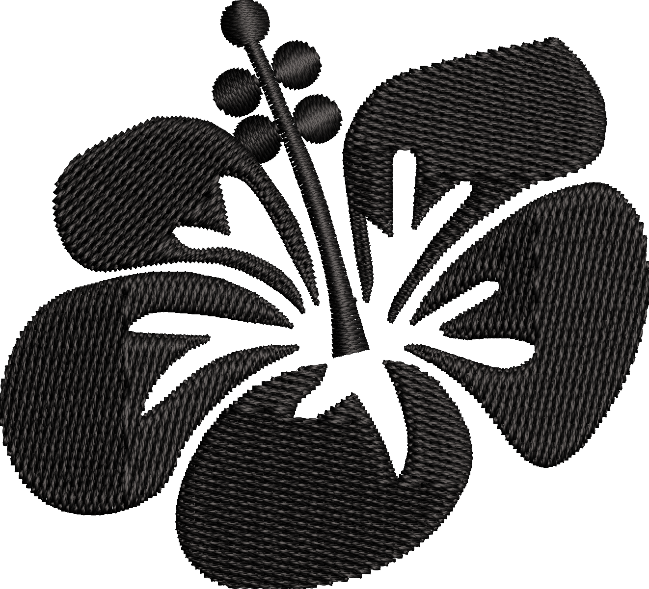 19 motifs de broderie machine : Fleurs une couleur
