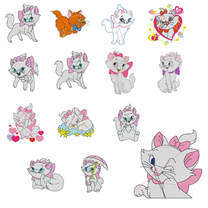 71 Motifs de broderie machine : Dessins animés