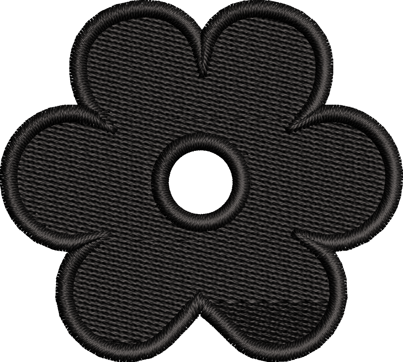 19 motifs de broderie machine : Fleurs une couleur