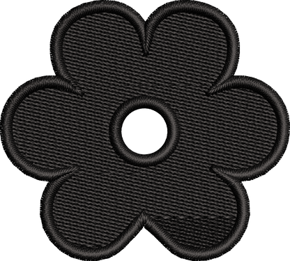 19 motifs de broderie machine : Fleurs une couleur