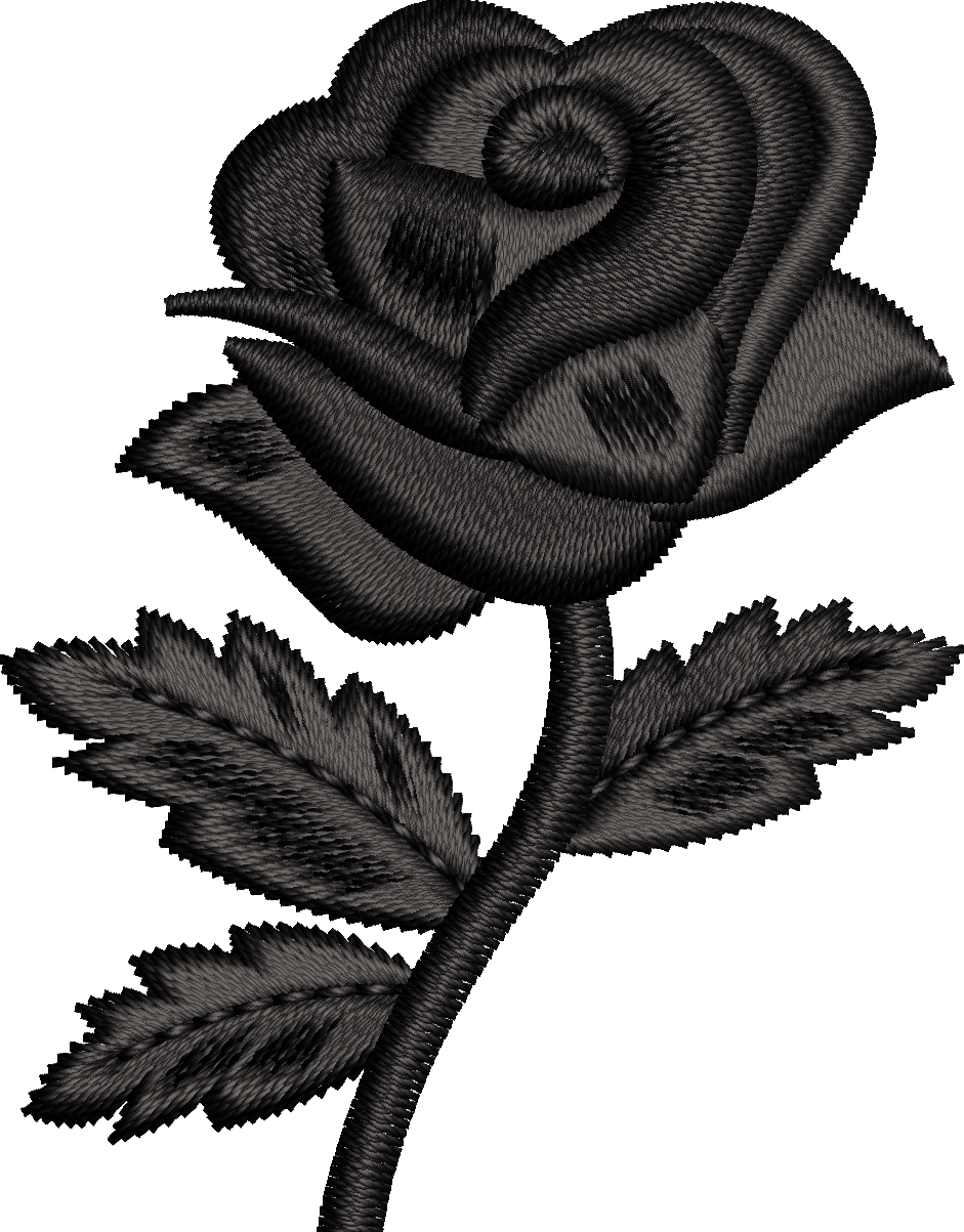 19 motifs de broderie machine : Fleurs une couleur