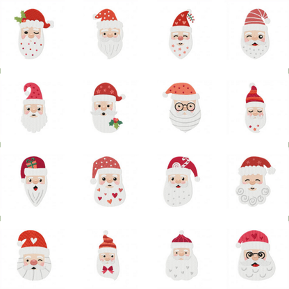 16 Motifs de broderie machine : Visage Père-Noël