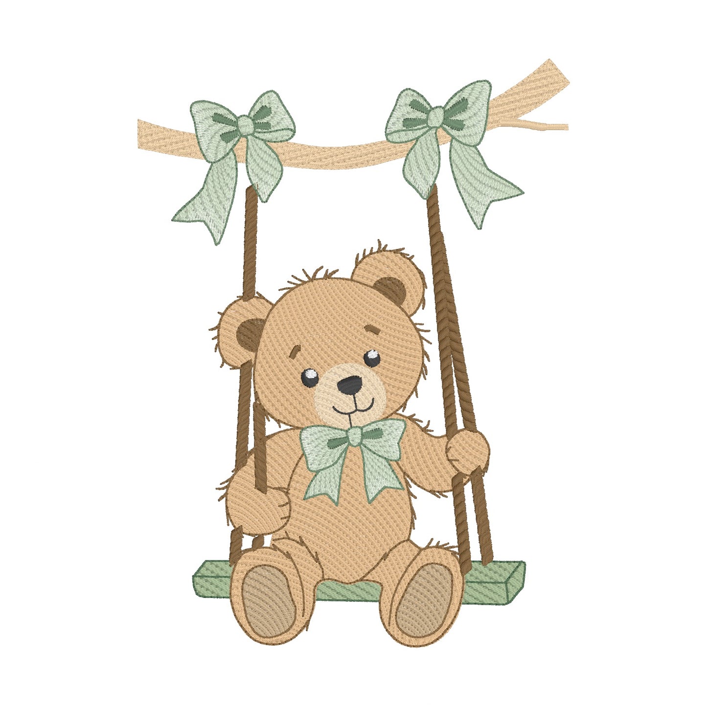 8 Motifs de broderie machine : Ourson Rêtro