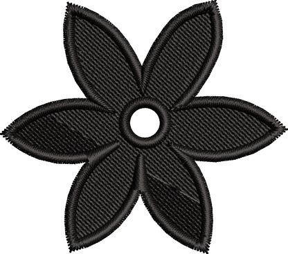 19 motifs de broderie machine : Fleurs une couleur