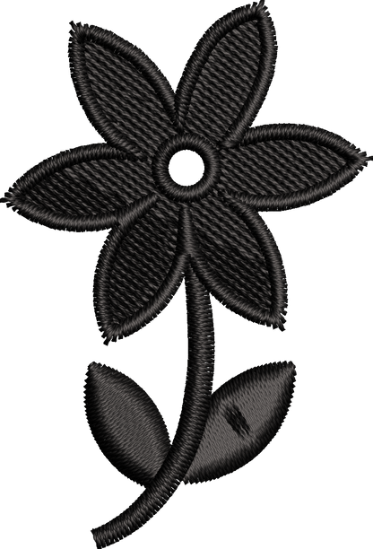 19 motifs de broderie machine : Fleurs une couleur