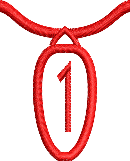 36 Motifs de broderie machine : Alphabet Guirlande 2