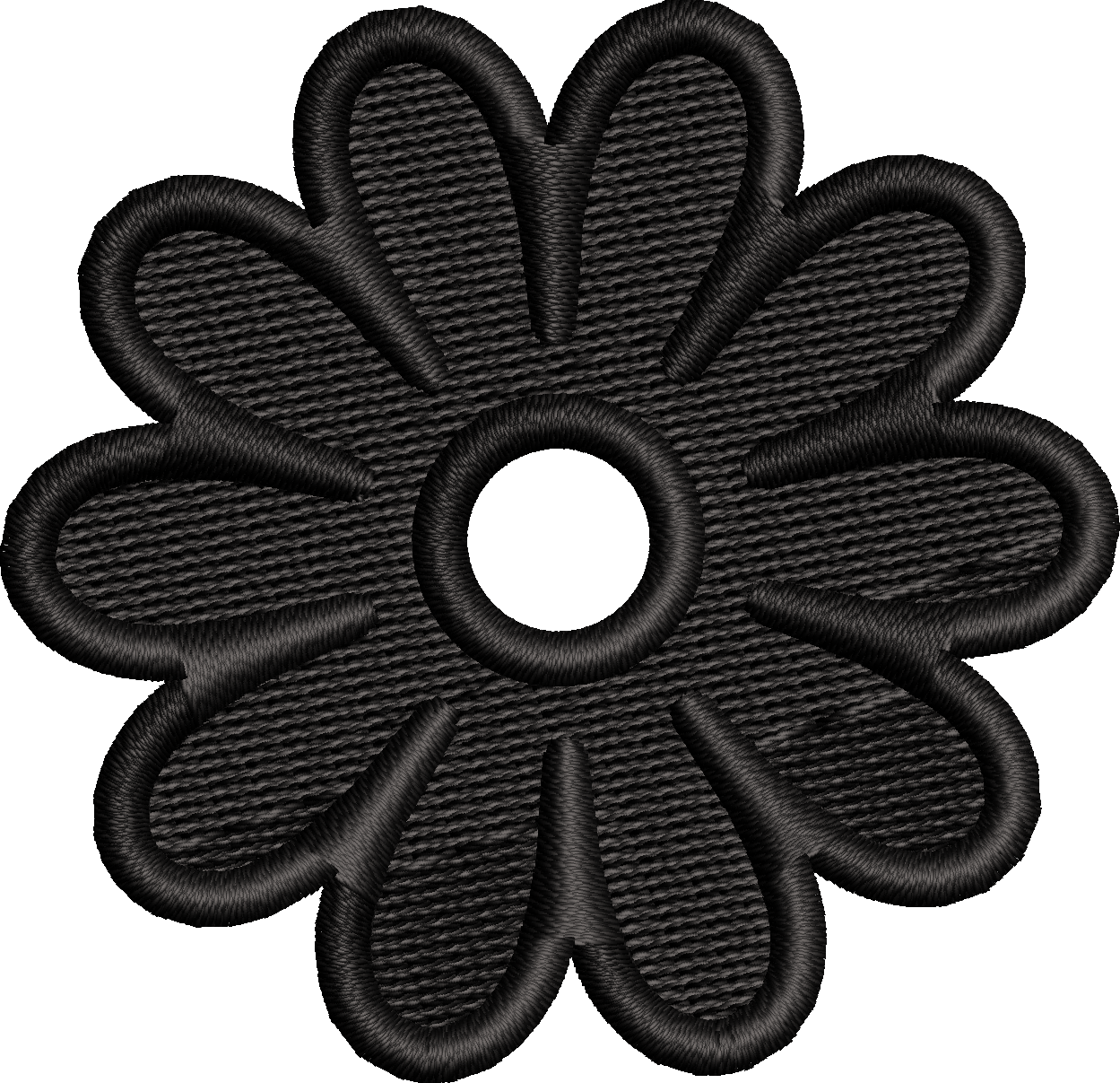 19 motifs de broderie machine : Fleurs une couleur