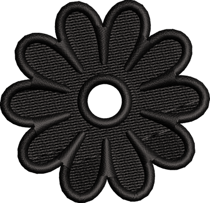 19 motifs de broderie machine : Fleurs une couleur