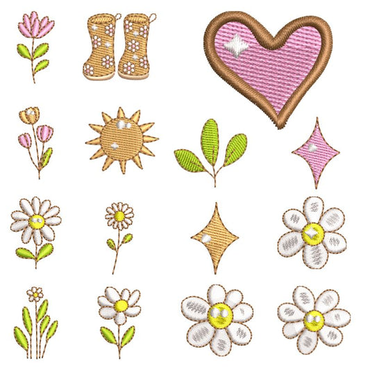 17 motifs de broderie machine : Éléments décoratifs