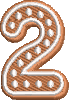 37 Motifs de broderie machine : Alphabet et nombre Biscuit au gingembre
