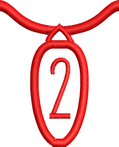 36 Motifs de broderie machine : Alphabet Guirlande 2