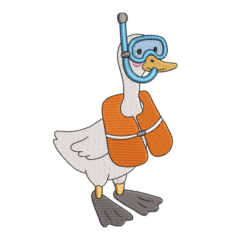 8 Motifs de broderie machine : Canards en vacances