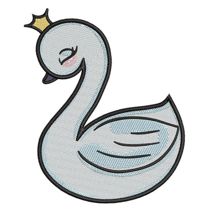 2 Motifs de broderie machine : Couple Cygne