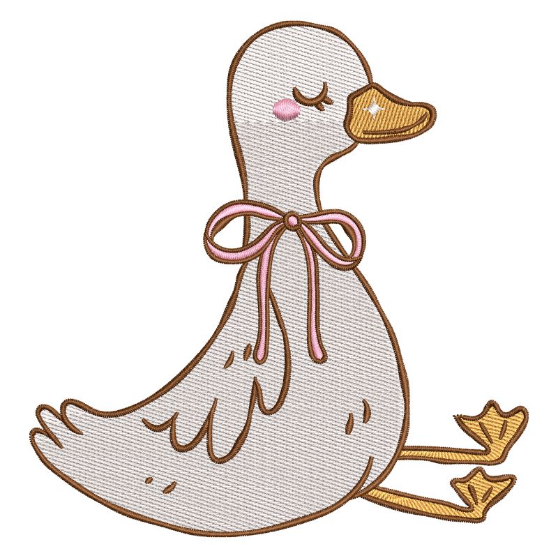 8 Motifs de broderie machine : Canards en bottes