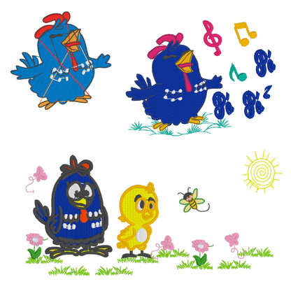 71 Motifs de broderie machine : Dessins animés