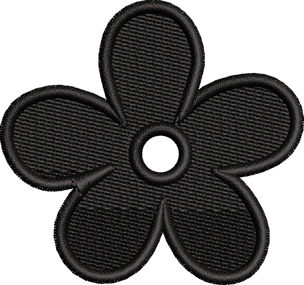 19 motifs de broderie machine : Fleurs une couleur