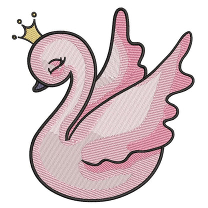 2 Motifs de broderie machine : Couple Cygne