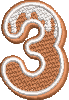 37 Motifs de broderie machine : Alphabet et nombre Biscuit au gingembre