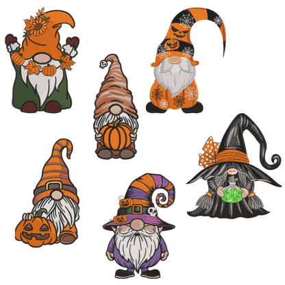 6 motifs de broderie machine : Lutins Halloween