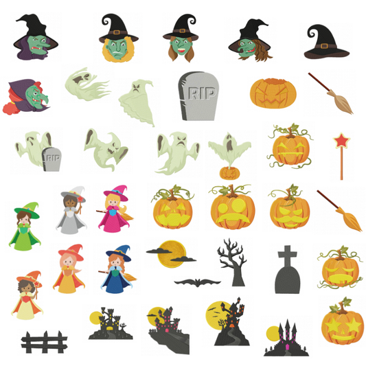 41 motifs de broderie machine : Éléments de l'Halloween