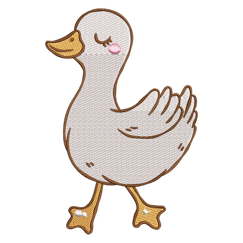 8 Motifs de broderie machine : Canards en bottes