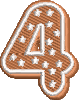 37 Motifs de broderie machine : Alphabet et nombre Biscuit au gingembre