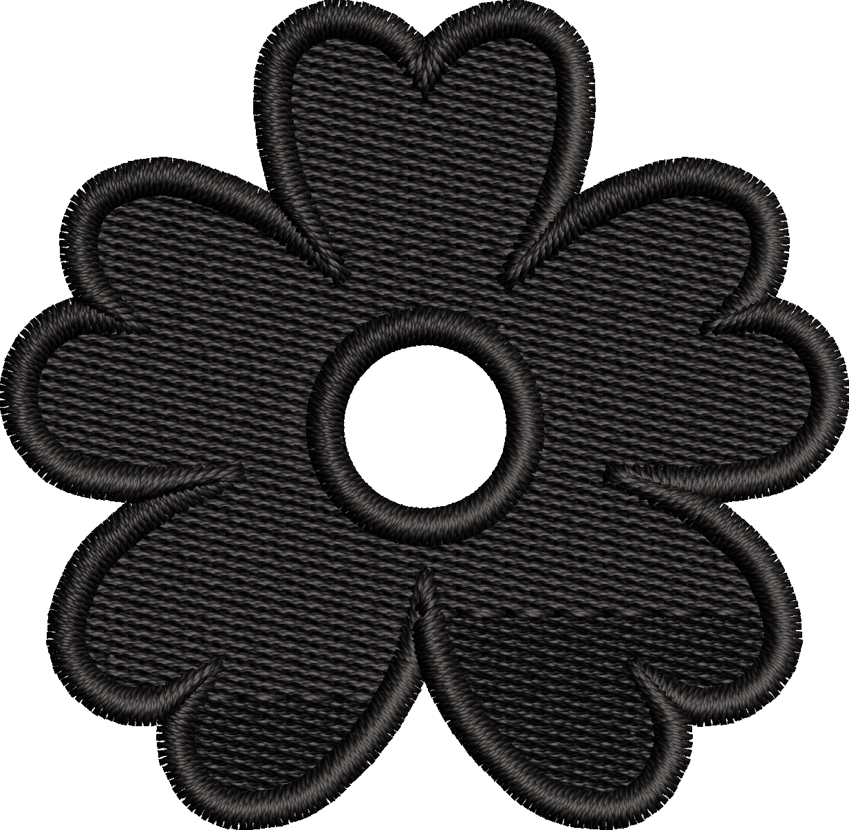 19 motifs de broderie machine : Fleurs une couleur
